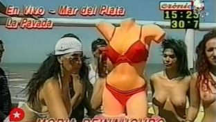 Mariana de Melo desnuda topless tetas en TV damageinc famosas
