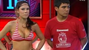 Barby Franco tetas bikini azafata A Todo o Nada TV damageinc modelos