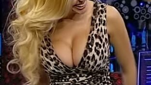 Virginia Gallardo tetotas escote vestido leopardo Animales Sueltos TV damageinc mujeres