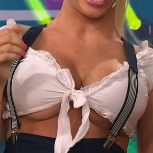 Busty Victoria Xipolitakis with a tank top (cleavage and oops…)