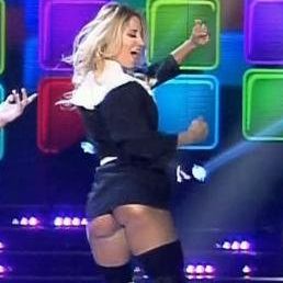 Jesica Cirio in Bailando 2014 (hot nun in stockings)