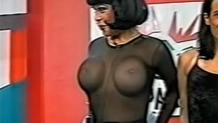 Silvia Suller rubia tetona transparenta pezones y medias de encaje El Paparazzi TV damageinc videos