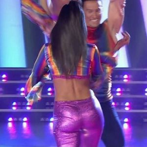 El orto en calzas de Celeste Muriega en el Bailando 2017 cuarteto trio damageinc videos famosas