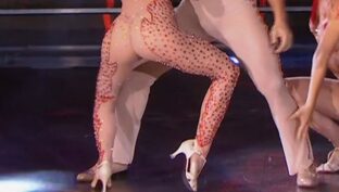 Gimena Accardi bailando en catsuit transparenta tanga bailando 2019 damageinc videos