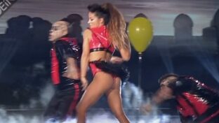 Lourdes Sanchez piernas y culo en latex rojo bailando 2019 damageinc videos