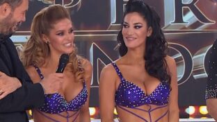 Silvina and Vanina Escudero salsa trio in Bailando 2019