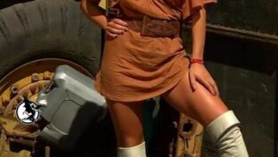 Claudia Fernandez hot legs and nipple poking