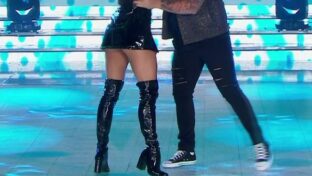lourdes sanchez piernas sexy en minifalda y botas de latex negro bailando 2019 damageinc videos