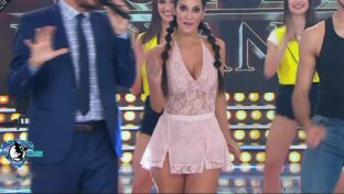 vedette silvina escudero en babydoll rosa transparente bailando 2019 damageinc videos
