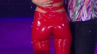 culo de macarena rinaldi en calzas latex rojo bailando 2019 damageinc videos