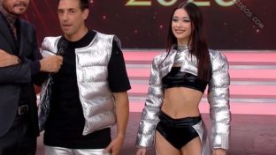 Camila Lonigro marcando pezones top negro Bailando 2023 damageinc famosas