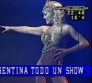 Busty Eugenia Rito in showgirl costume damageinc videos